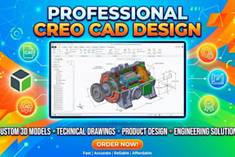creo 3d modeling cad design mechanical product design and rendering