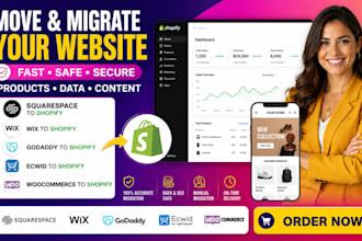 move squarespace site to shopify product migration wix godaddy ecwid woocommerce