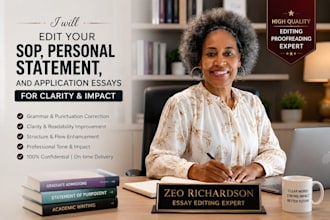 edit sop, personal statement,  and application essay for clarity