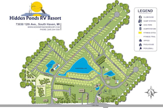 design rv park, campground map, and custom vector site plan in illustrator