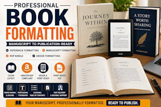 do book formatting,  journal formatting, paperback formatting
