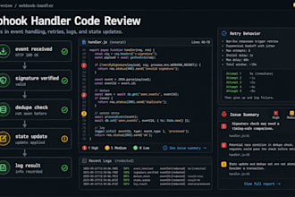 review your API webhook handler for bugs
