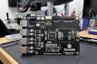 design usb hub pcb for sim racing and custom controller systems