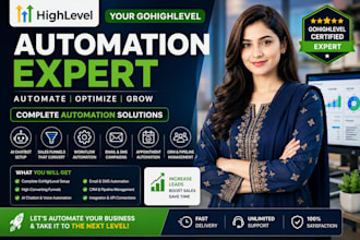 setup  gohighlevel ai automation CRM workflow and sales funnel