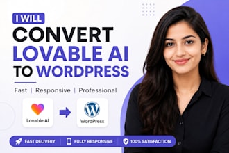 convert lovable ai website to responsive wordpress website lovable clone website
