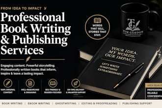 professionally ghostwrite and format your ebook for kindle and PDF