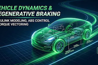 model vehicle dynamics, regenerative braking in simulink, matlab