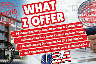 structural calculation california licensed structural engineer ca stamp ny stamp