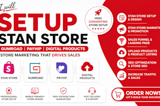 setup stan store gumroad payhip upload digital products store marketing