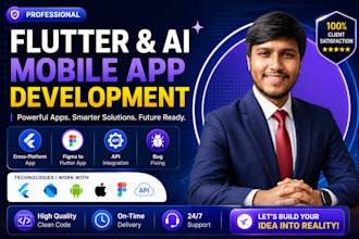 do custom ai flutter app development, mobile app developer for ios and android