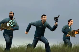 create gmod map, port playermodel with weapon and outfit for garrys mod