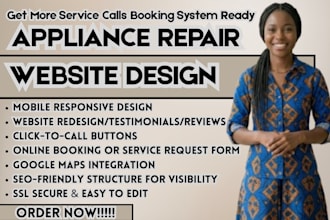 appliance repair website hvac site technician site service booking home repair