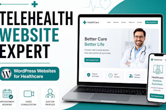 design a telehealth telemedicine medical website in wordpress
