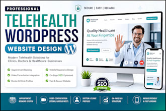 design a telehealth telemedicine medical website in wordpress