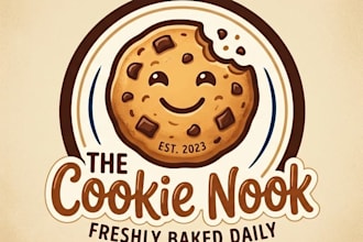 design cake, desserts, cookie, candy, bakery logo
