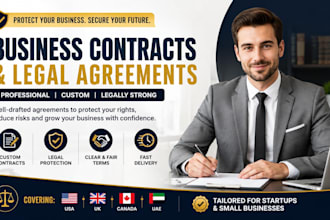 write business contract and legal agreements for UK, UK and uae startup business
