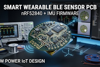 design smart wearable ble sensor pcb with nrf52840 and imu firmware