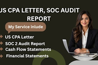 write us CPA letter, financial statements, CPA soc audit report
