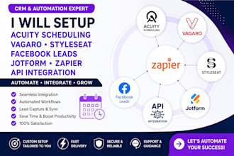 setup acuity scheduling vagaro styleseat ig leads jotform zapier api integration