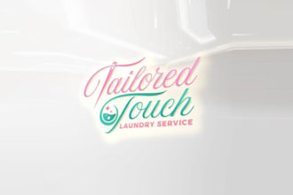 make wordmark laundry service logo to draw in busy women