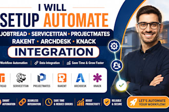 jobtread servicetitan projectmates automate rakent archdesk knack integration