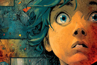 comic book illustration, comic graphic novel