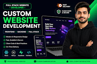 do custom website development full stack website full stack backend developer
