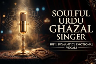 sing soulful female urdu ghazal, sufi, hindi romantic songs professionally