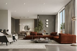 do realistic 3d interior design rendering and architectural 3d house rendering