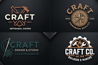 design carpentry woodwork and wood craft logo