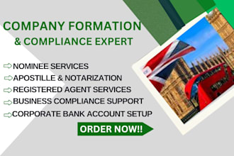 do nominee services apostile notarization corporate bank accout setup