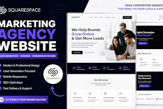 build squarespace marketing agency website lead generation website business web