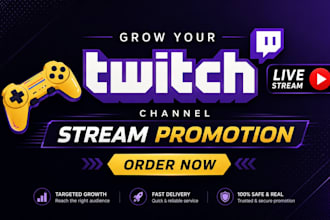 organic kick channel promotion, twitch channel promotion, real views, chatters