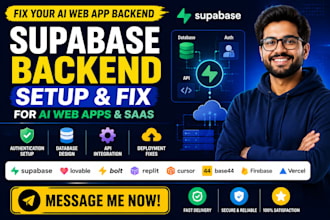 build fix supabase backend for lovable bolt replit ai web apps