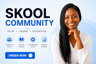 skool online community setup skool community setup skool course content creation
