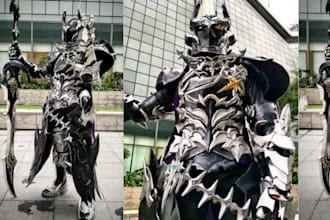 design custom cosplay armor, eva foam patterns and 3d printable props