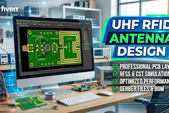 design uhf rfid antenna pcb and rf tracking circuit for iot systems
