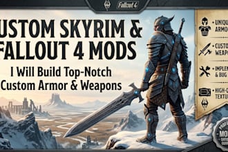 build custom skyrim and fallout 4 mods armor and weapons
