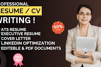 create an executive resume, CV, and cover letter