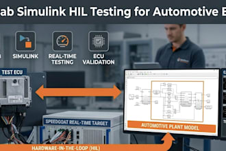 configure matlab simulink hil testing for automotive ecus, control system, gui