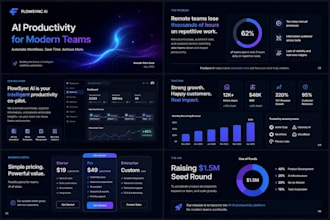 design saas startup investor pitch deck for fundraising and capital raising
