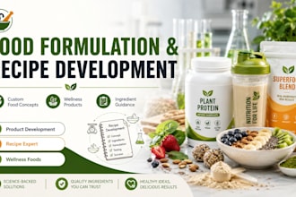 create food formulation and recipe development concepts