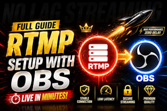 setup rtmp server, obs studio and live streaming setup for twitch youtube