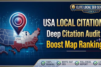 create USA local citations local seo and citation audit with nap listing