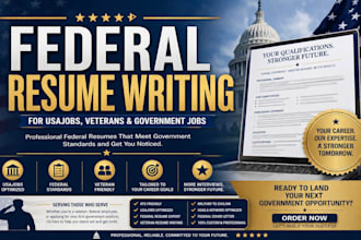 provide federal resume writing for usajobs, veterans, and government resume