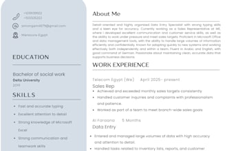 design a professional ats resume and CV design