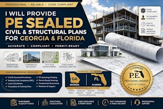 provide pe sealed civil and structural plans for georgia and florida
