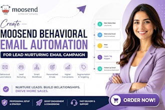 create moosend behavioral email  automation for lead nurturing email campaign