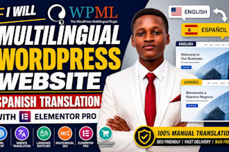 wpml multilingual wordpress website spanish translation with elementor pro