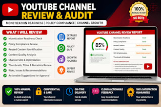 review your youtube channel for monetization readiness